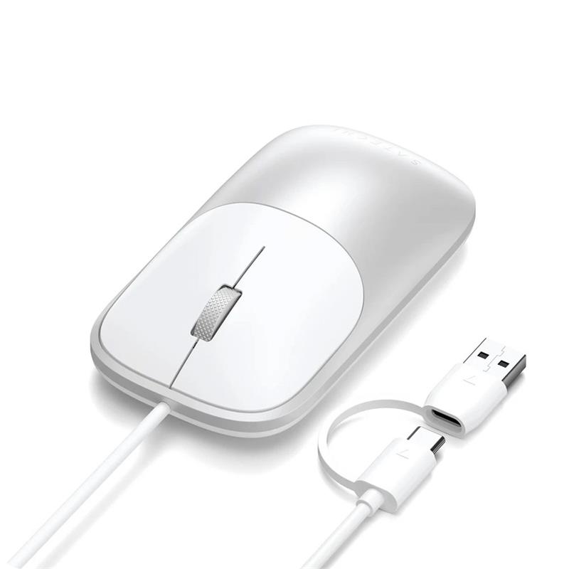 Satechi myš Slim LX Wired Mouse - Silver