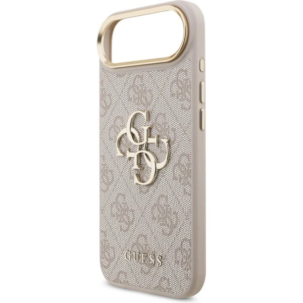 Guess PU Leather 4G Metal Logo Gold Frame kryt iPhone Air ružový