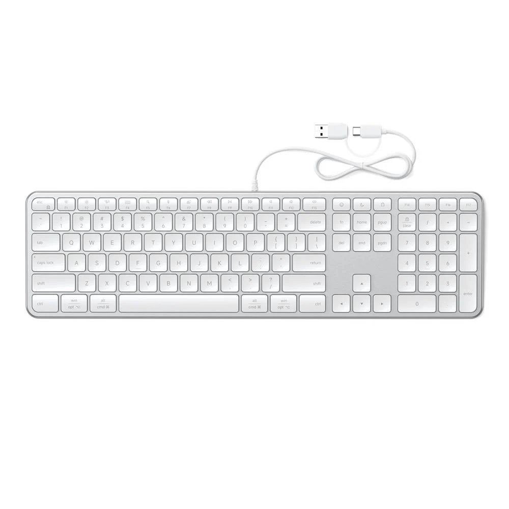 Satechi klávesnica Slim LX3 Wired Keyboard - Silver