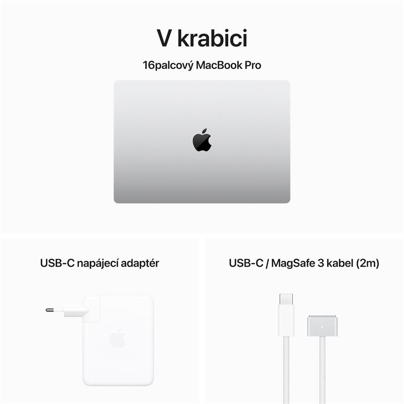 MacBook Pro 16" Apple M3 Pro 12core CPU 18core GPU 18GB 512GB Stříbrný CZ *Aktivováno*