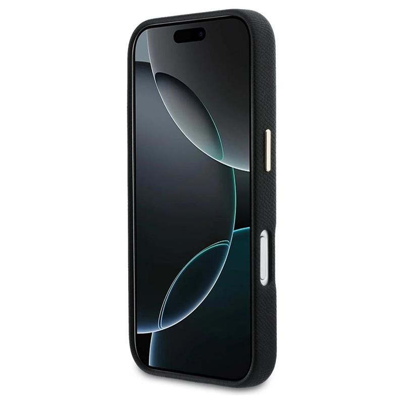 Guess PU Resin Logo kryt iPhone 17 Pro Max čierny