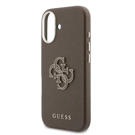 Guess PU Resin Logo kryt iPhone 17 hnedý
