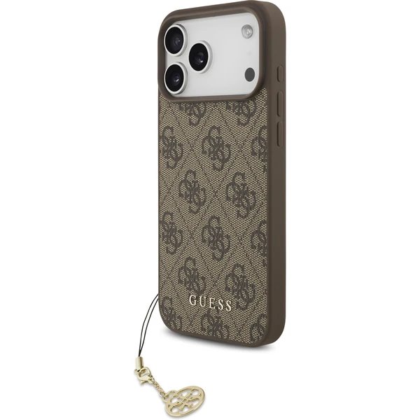 Guess 4G Charm MagSafe kryt iPhone 17 Pro Max hnedý