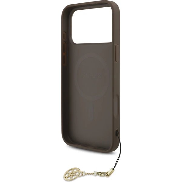 Guess 4G Charm MagSafe kryt iPhone 17 Pro Max hnedý
