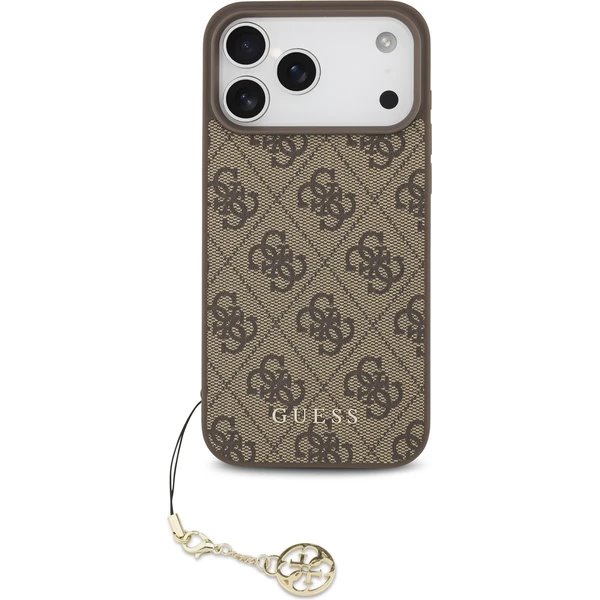 Guess 4G Charm MagSafe kryt iPhone 17 Pro hnedý
