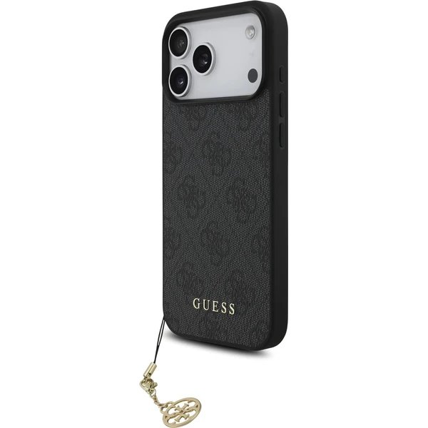 Guess 4G Charm MagSafe kryt iPhone 17 Pro Max šedý