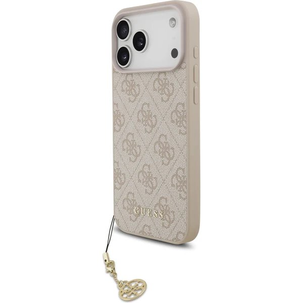 Guess 4G Charm MagSafe kryt iPhone 17 Pro Max ružový