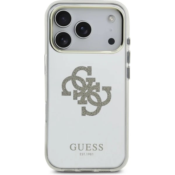 Guess PC/TPU Mirror 4G Glitter Logo MagSafe kryt iPhone 17 Pro zlatý