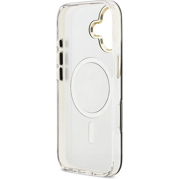 Guess PC/TPU Mirror 4G Glitter Logo MagSafe kryt iPhone 17 zlatý