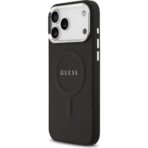 Guess PU Saffiano MagSafe kryt iPhone 17 Pro Max černý