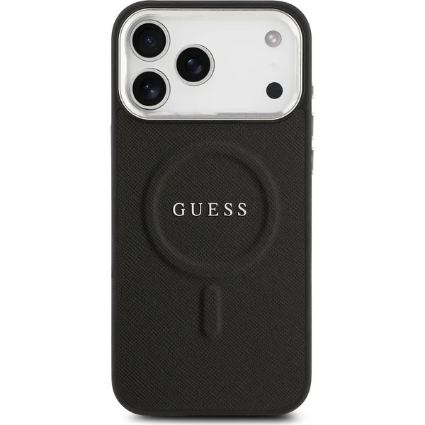 Guess PU Saffiano MagSafe kryt iPhone 17 Pro Max černý
