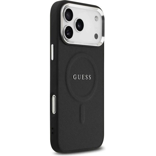 Guess PU Saffiano MagSafe kryt iPhone 17 Pro Max černý