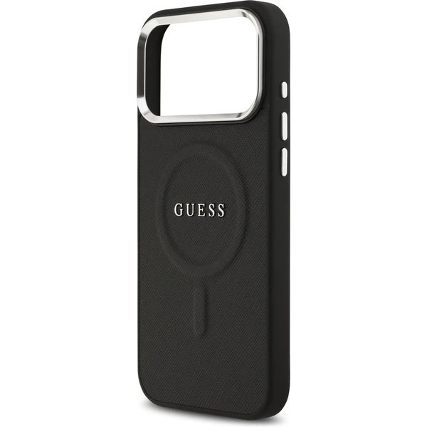Guess PU Saffiano MagSafe kryt iPhone 17 Pro Max černý