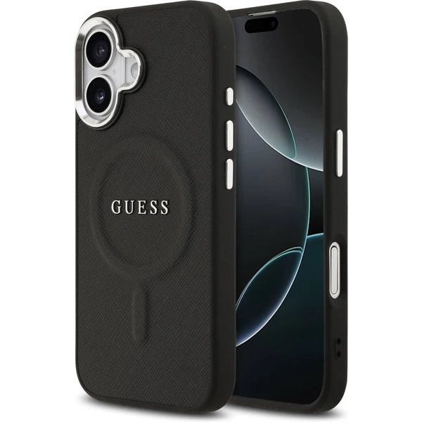 Guess PU Saffiano MagSafe kryt iPhone 17 čierny