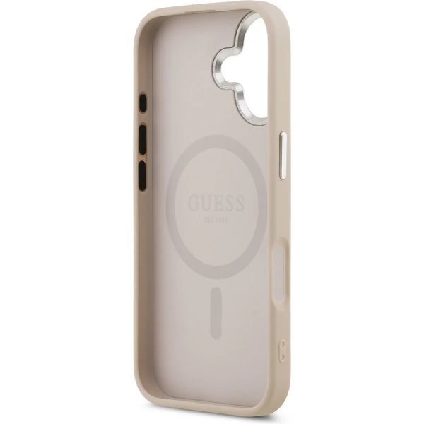 Guess PU Saffiano MagSafe kryt iPhone 17 ružový