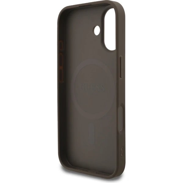 Guess PU Leather 4G Colored Ring MagSafe kryt iPhone 17 hnědý