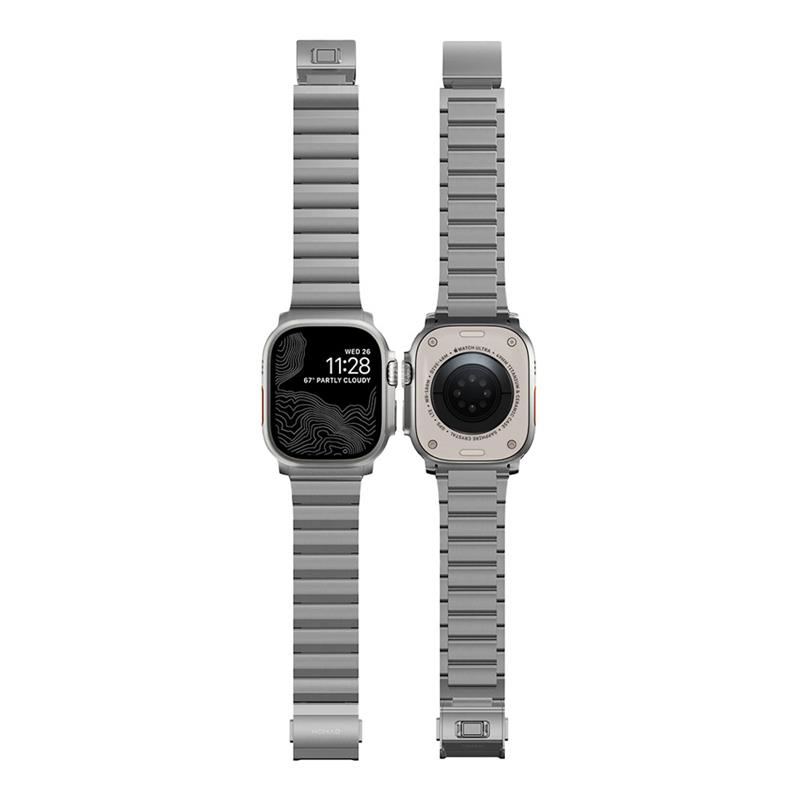 Nomad remienok pre Apple Watch 44-49mm - Titanium Band/Natural Hardware