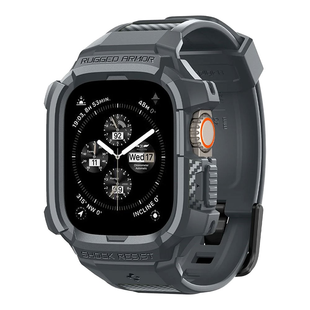 Spigen kryt Rugged Armor Pro pre Apple Watch Ultra 49mm - Dark Gray *Rozbalený*