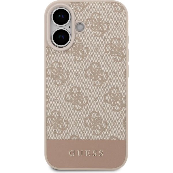 Guess PU 4G Stripe kryt iPhone 17 ružový