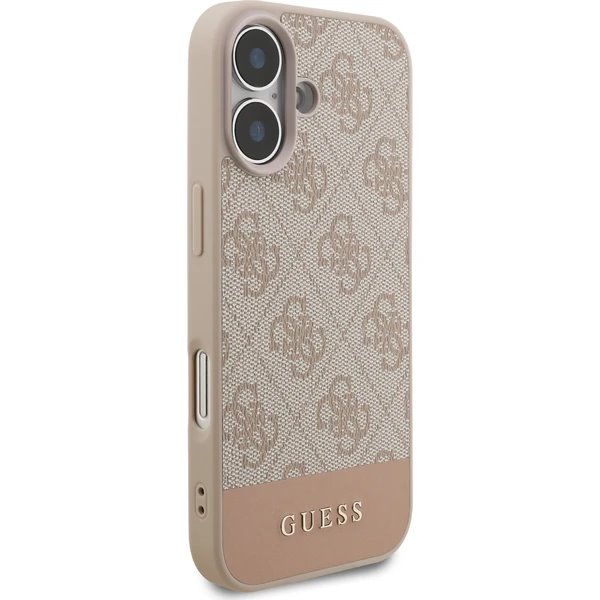 Guess PU 4G Stripe kryt iPhone 17 ružový