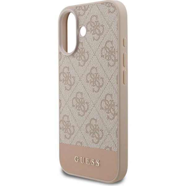 Guess PU 4G Stripe kryt iPhone 17 ružový