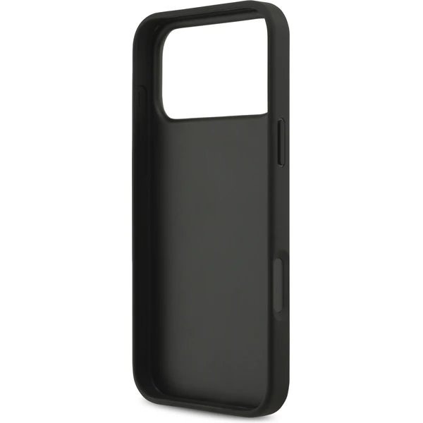 Guess PU 4G Metal Logo Strap kryt iPhone 17 Pro čierny