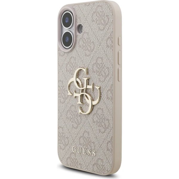 Guess PU 4G Metal Logo Strap kryt iPhone 17 ružový