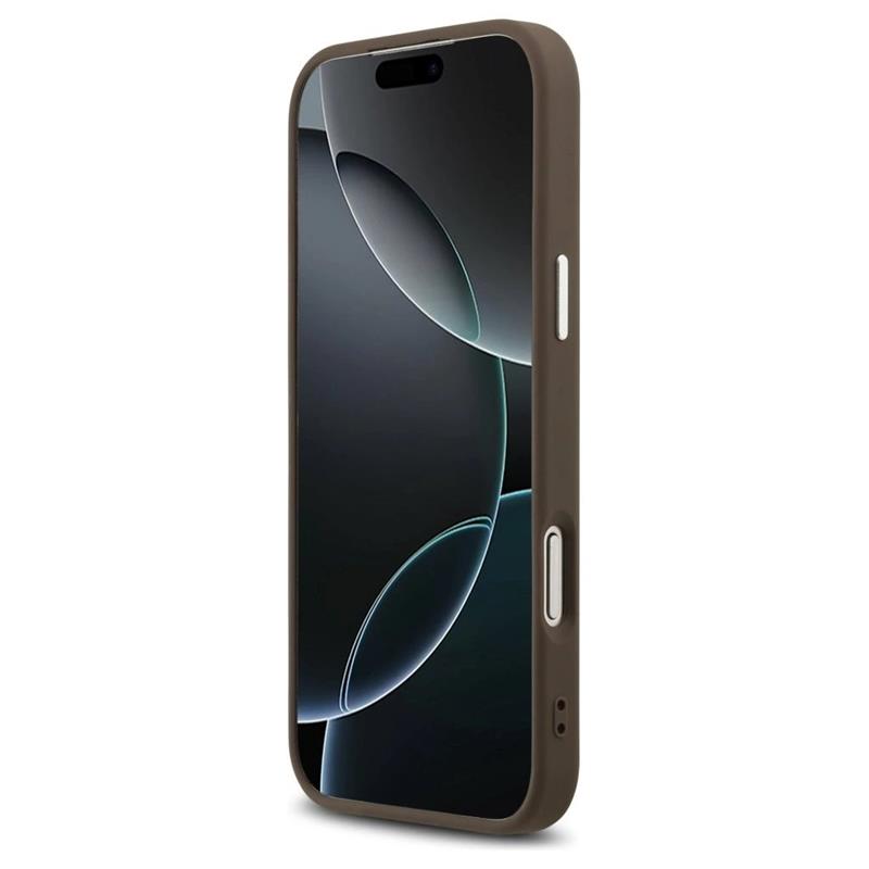 Guess PU 4G Metal Logo kryt iPhone 17 Pro Max hnedý