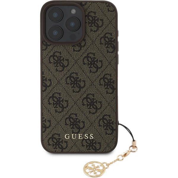 Guess 4G Charm kryt iPhone 16 Pro Max hnedý
