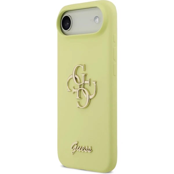 Guess Liquid Silicone 4G Metal Logo kryt iPhone Air žltý