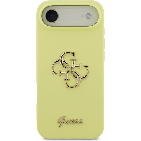 Guess Liquid Silicone 4G Metal Logo kryt iPhone Air žltý