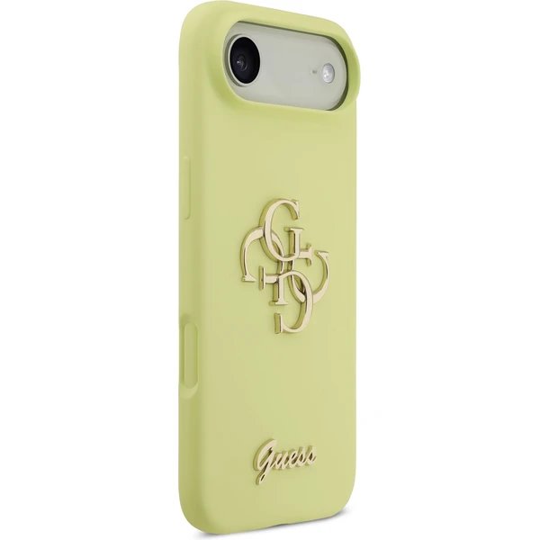 Guess Liquid Silicone 4G Metal Logo kryt iPhone Air žltý