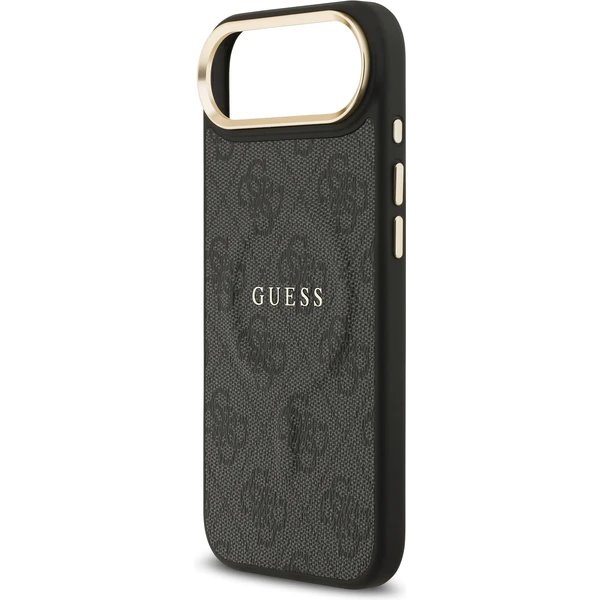 Guess PU Leather 4G Gold Frame MagSafe kryt iPhone Air čierny