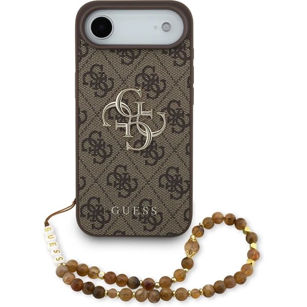 Guess PU 4G Metal Logo Strap kryt iPhone Air hnedý