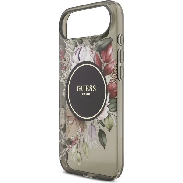 Guess IML Flowers Strap MagSafe kryt iPhone Air čierny