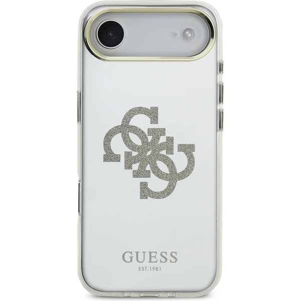 Guess PC/TPU Mirror 4G Glitter Logo MagSafe kryt iPhone Air zlatý