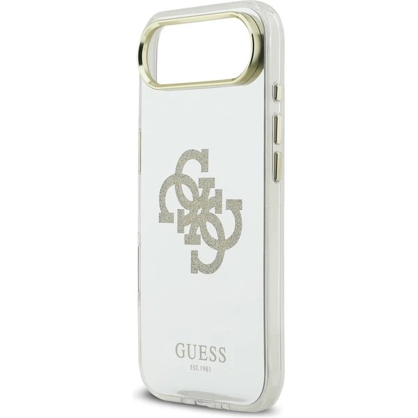 Guess PC/TPU Mirror 4G Glitter Logo MagSafe kryt iPhone Air zlatý