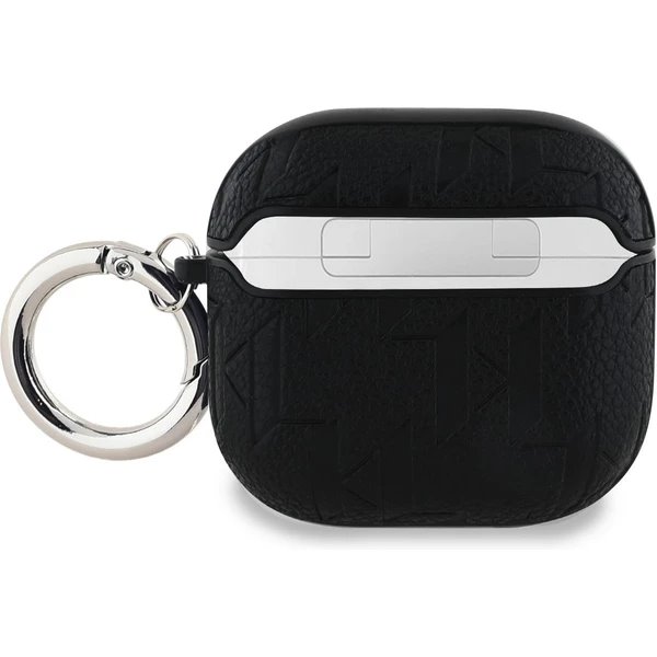 Karl Lagerfeld PU Embossed Karl and Choupette Heads Púzdro pre AirPods 4 čierne
