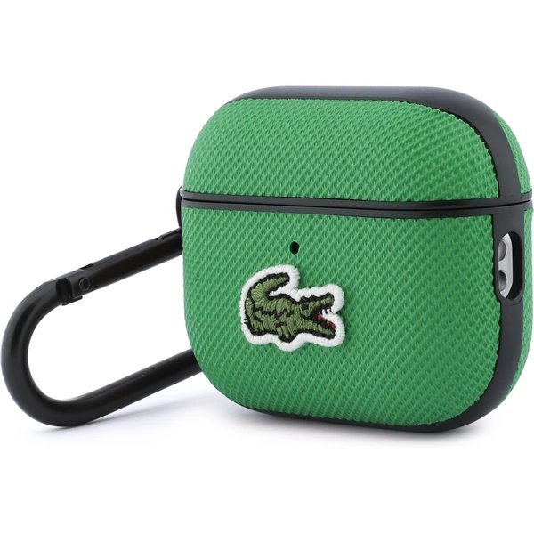 Lacoste Petit Pique Croc Logo Patch Púzdro pre AirPods 3 Pro zelené