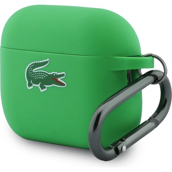Lacoste Liquid Silicone Croc Logo Púzdro pre AirPods 3 Pro zelené