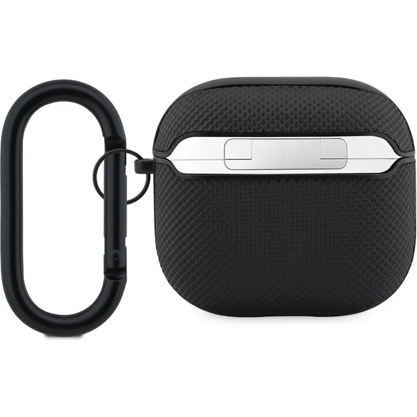 Lacoste Petit Pique Croc Logo Patch Púzdro pre AirPods 4 čierne