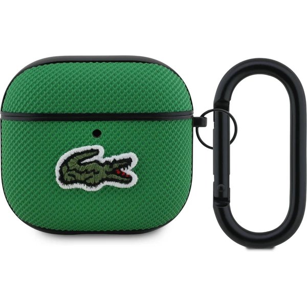 Lacoste Petit Pique Croc Logo Patch Púzdro pre AirPods 4 zelené