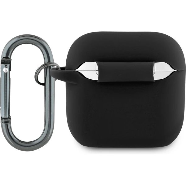 Lacoste Liquid Silicone Croc Logo Púzdro pre AirPods 4 čierne