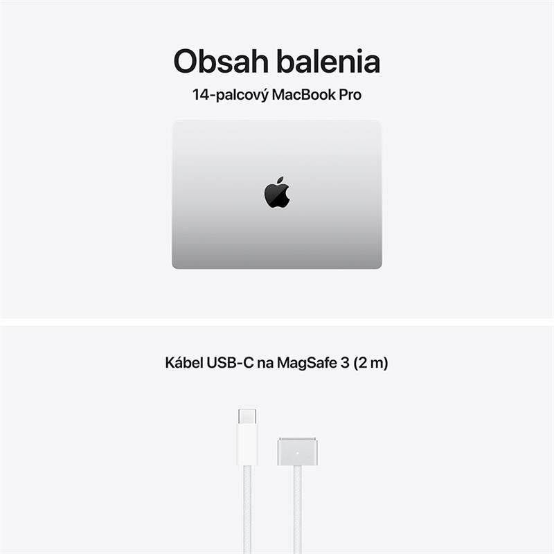 CTO MacBook Pro 14" Apple M5 Pro 15C CPU 16C GPU 48GB 2TB Strieborný SK