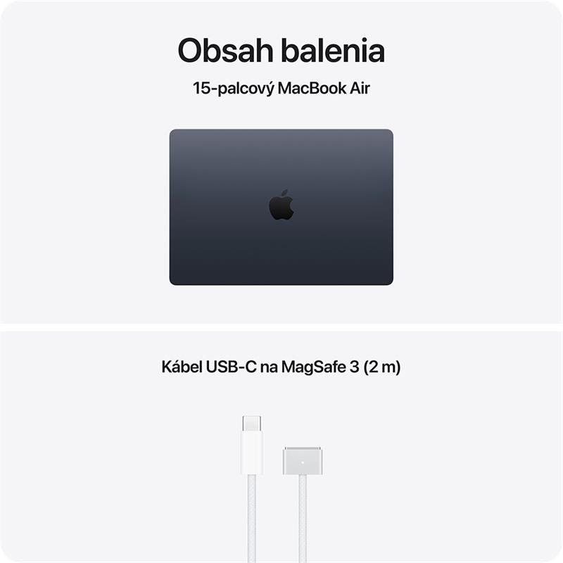 CTO MacBook Air 15" Apple M5 10C CPU 10C GPU 24GB 2TB Polnočný SK