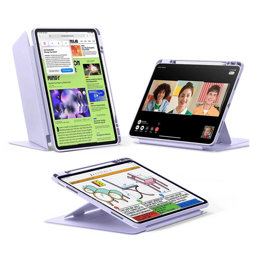ESR puzdro Flip Magnetic Case pre iPad Air 13" M2/M3 - Light Purple