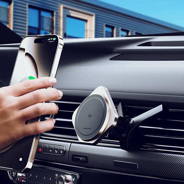 Cubenest Qi2 Magnetic Wireless car charger SQ1C1 - titanová