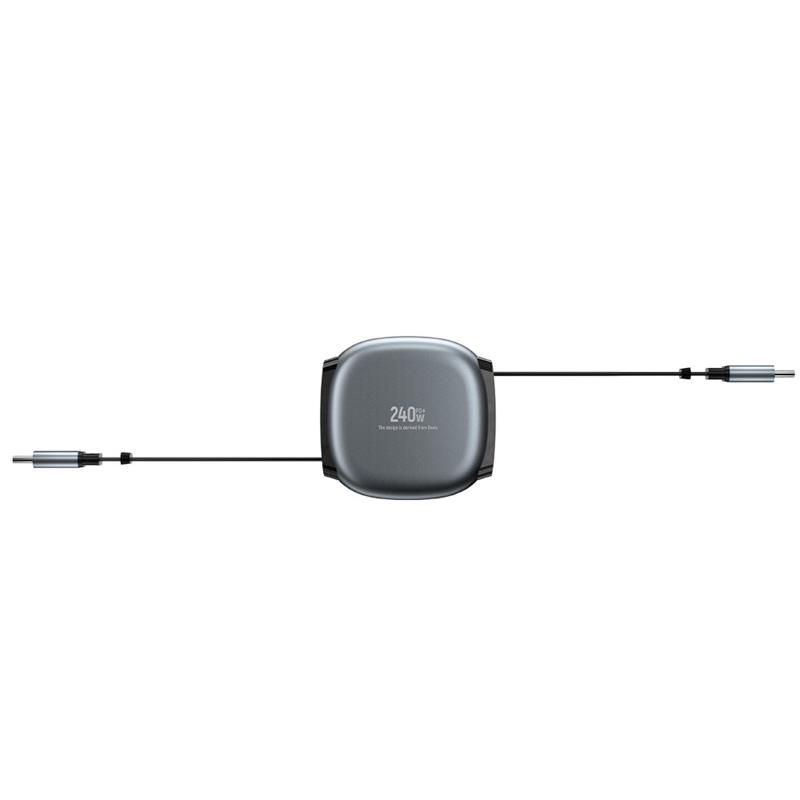 Devia kábel Pro 2 USB-C to USB-C Strechable Cable 1m 240W - Gray