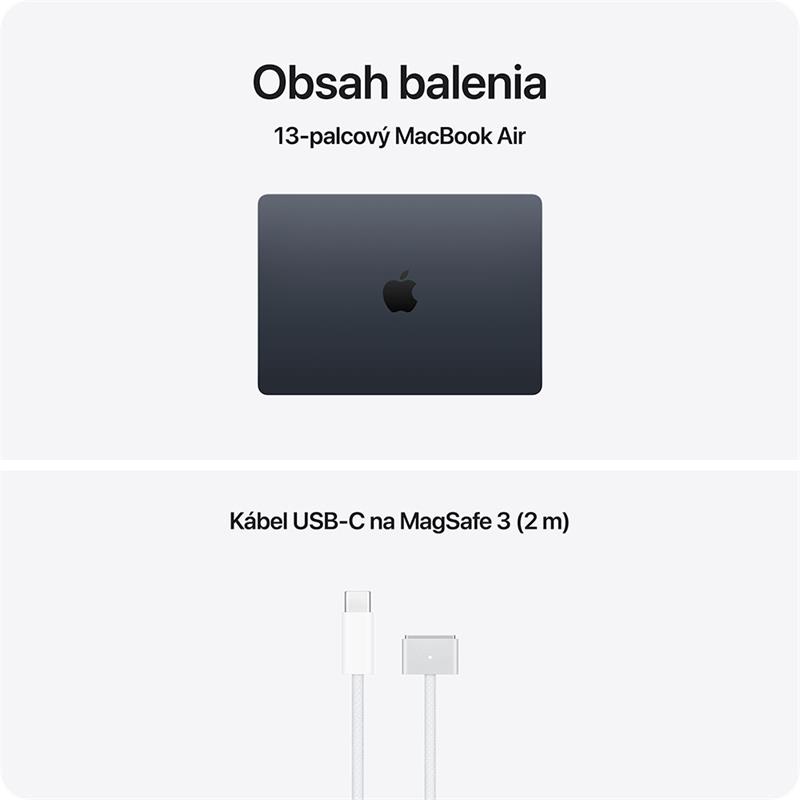 CTO MacBook Air 13" Apple M5 10C CPU 10C GPU 24GB 512GB Polnočný SK