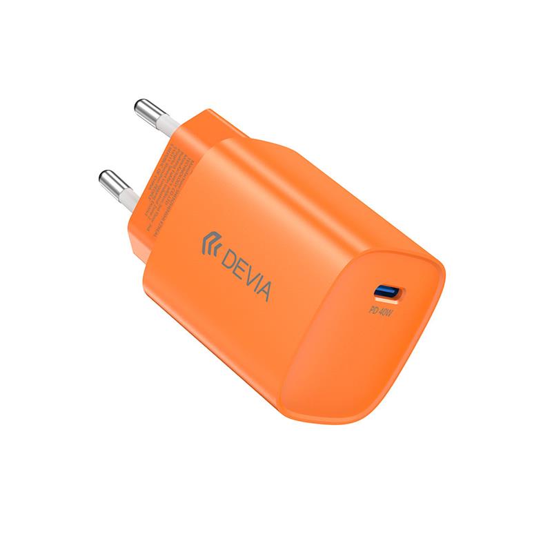 Devia sieťová nabíjačka Ultra6 PD Dynamic Charger 40W (Max 60W) + Cable - Orange